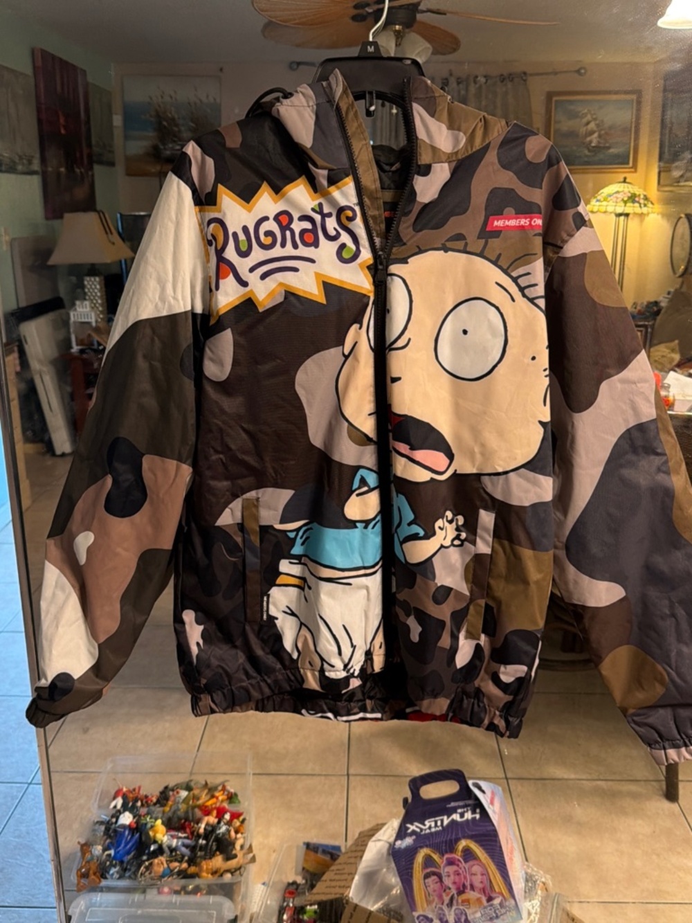 Jacket MEMBERS ONLY X NICKELODEON Rugrats Tommy Chucky Camo  Jacket Men's Size M